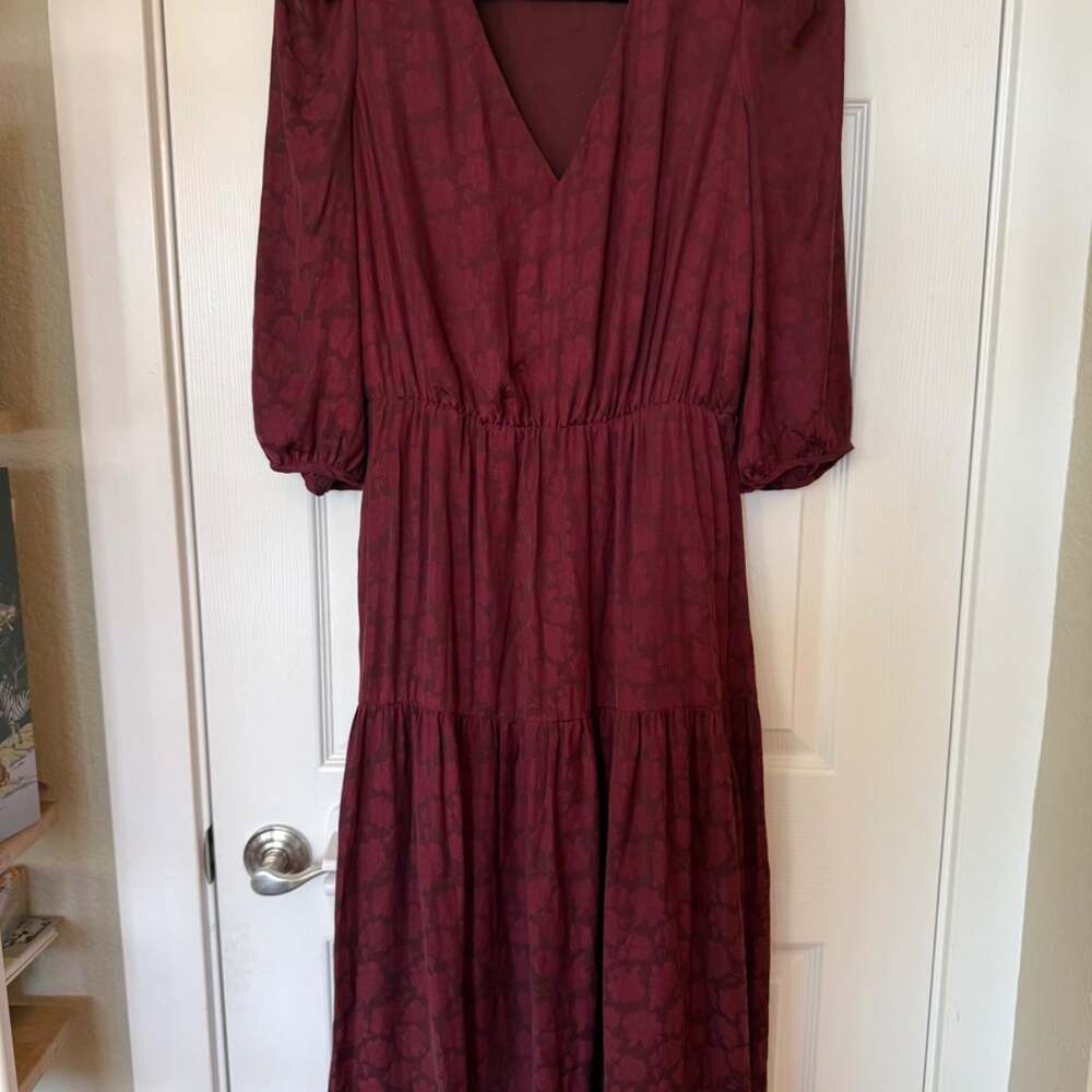 Banana Republic Women's Burgundy and Red Dress